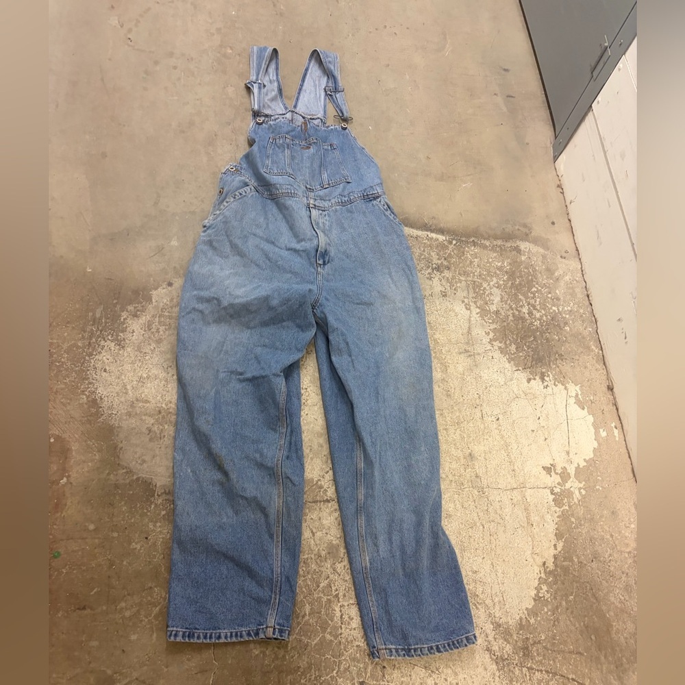 Vintage cargo roughshod work Blue Denim Overalls